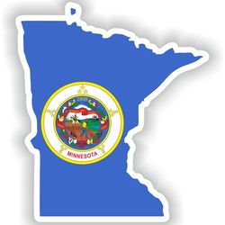 minnesota map sticker flag for laptop book fridge guitar motorcycle helmet toolbox door pc boat