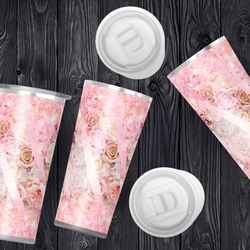 20 Oz Skinny Tumbler Roses and Glitter wrap tapered straight template digital download sublimation graphics download