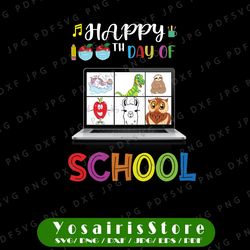 virtual teaching png, happy 100th day of school png teacher, 100 days of school  digital download