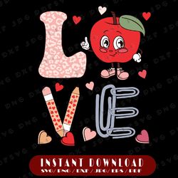 retro groovy love svg, happy 100th day of school svg, 100 days svg, cricut, svg files, file for cricut, for silhouette,