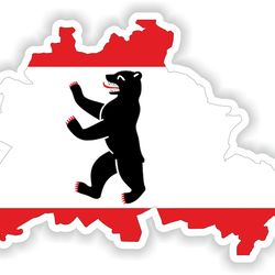 berlin germany map sticker flag for laptop book fridge guitar motorcycle helmet toolbox door pc boat