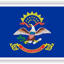north dakota map sticker flag for laptop book fridge guitar motorcycle helmet toolbox door pc boat
