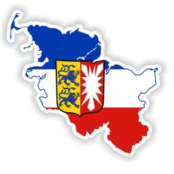 schleswig holstein germany map sticker flag for laptop book fridge guitar motorcycle helmet toolbox door pc boat