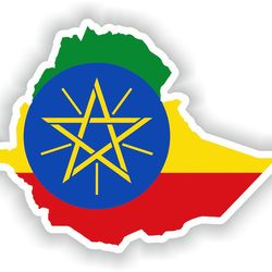 ethiopia map sticker flag for laptop book fridge guitar motorcycle helmet toolbox door pc boat