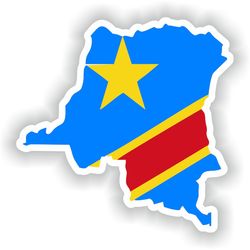 democratic republic of congo map sticker flag for laptop book fridge guitar motorcycle helmet toolbox door pc boat
