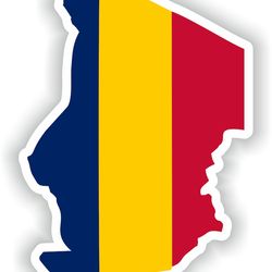 chad map sticker flag for laptop book fridge guitar motorcycle helmet toolbox door pc boat