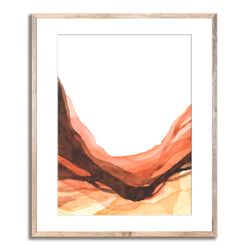 grand canyon watercolor art print arizona mountains wall art terracotta wall decor abstract watercolor landscape
