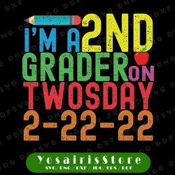 Kid 2nd Grader On Twosday 2/22/22 Svg, Tuesday February 22nd 2022 Svg, Twosday 2nd Grade Teacher Team Svg, Png, Dxf