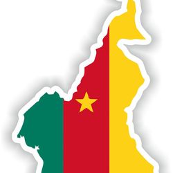 cameroon map sticker flag for laptop book fridge guitar motorcycle helmet toolbox door pc boat