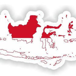 indonesia map sticker flag for laptop book fridge guitar motorcycle helmet toolbox door pc boat
