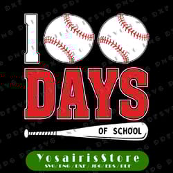 100 days of school baseball svg, teacher kids 100th day of school svg png, funny svg, baseball svg file for cricut, png