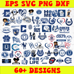 Bundle 64 Files Indianapolis Colts Football Team Svg, Indianapolis Colts Svg, NFL Teams svg, NFL Svg, Png, Dxf, Eps