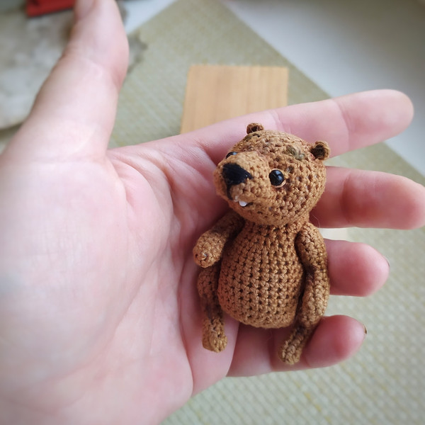 Beaver toy crochet pattern, cute crochet toy, small crochet gifts, crochet diy, crochet ebook, amigurumi crochet toy 2.jpeg