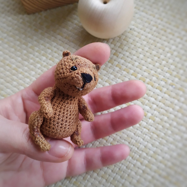 Beaver toy crochet pattern, cute crochet toy, small crochet gifts, crochet diy, crochet ebook, amigurumi crochet toy 4.jpeg
