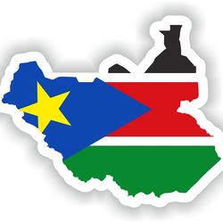 south sudan map sticker flag for laptop book fridge guitar motorcycle helmet toolbox door pc boat