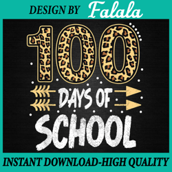 happy 100th day of school leopard png, 100 day png, 100 days of school png, digital download