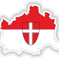 vienna austria map sticker flag for laptop book fridge guitar motorcycle helmet toolbox door pc boat