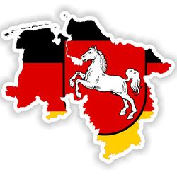lower saxony germany map sticker flag for laptop book fridge guitar motorcycle helmet toolbox door pc boat