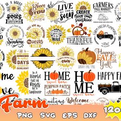 1200 Farm svg bundle, Farmhouse Sign svg, country svg, farm animal chicken cow svg, family farm svg png for cricut