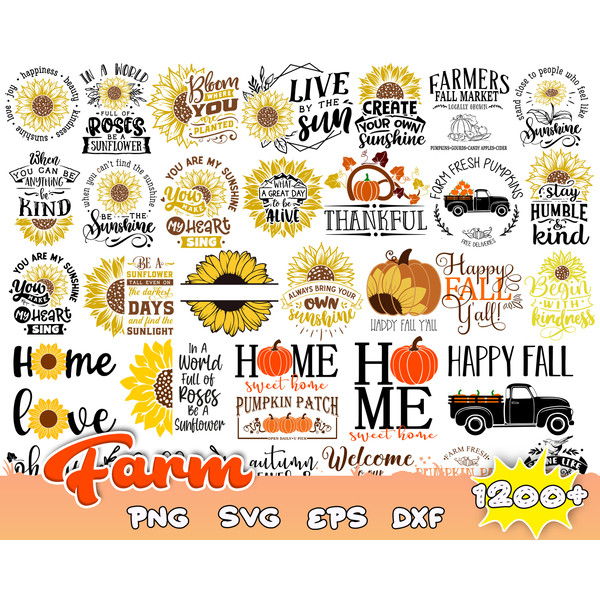 1200 Farm svg bundle, Farmhouse Sign svg, country svg, farm animal chicken cow svg, family farm svg png for cricut.jpg