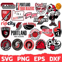 portland trail blazers bundle svg, portland trail blazers svg
