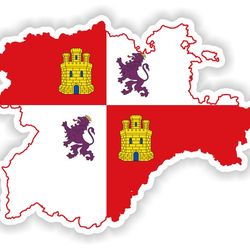 castilla y leon spain map sticker flag for laptop book fridge guitar motorcycle helmet toolbox door pc boat