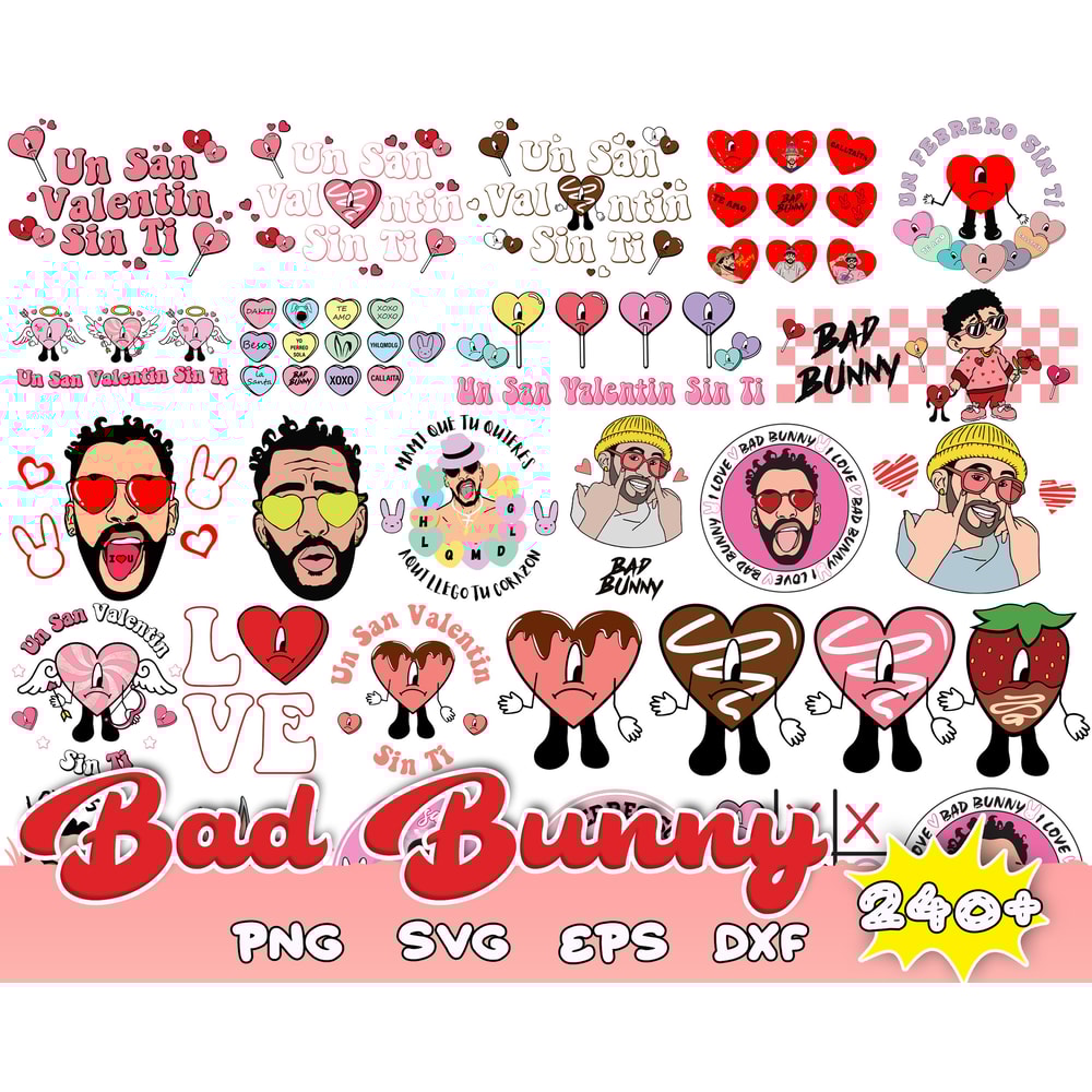 240 Valentine Bad Bunny Svg Png, Bad Bunny Valentines Png, Un San Valentin Sin Ti PNG, Valentines Benito Png.jpg