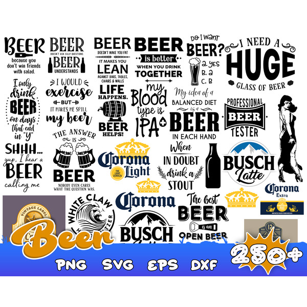250 BEER LOGO SVG BUNDLE, Beer Clipart Bundle, Beer Svg for Cricut, Beer svg.jpg