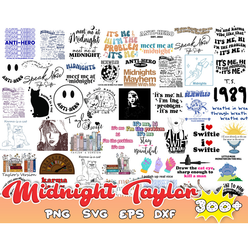 300 Meet Me At Midnight Design Svg cut file, Silhouette, Cricut Digital file PDF PDF TS Inspired, Midnights Design png.jpg