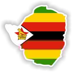 zimbabwe map sticker flag for laptop book fridge guitar motorcycle helmet toolbox door pc boat