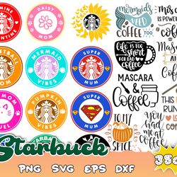 350 Starbucks svg bundle,Starbucks Wrap svg, Starbucks bundle wrap svg, Starbucks Svg files for Cricut & Silhouette