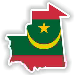 mauritania map sticker flag for laptop book fridge guitar motorcycle helmet toolbox door pc boat