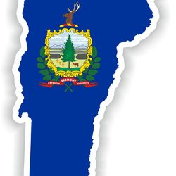 vermont map sticker flag for laptop book fridge guitar motorcycle helmet toolbox door pc boat