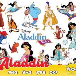 400 Aladdin SVG Bundle , Princess Jasmine, Genie svg , Instant Download Svg, Png,Cricut, Layered SVG, vector, png, clipa