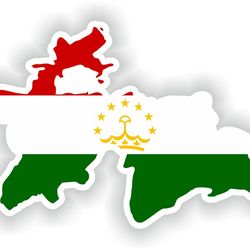 tajikistan map flag silhouette sticker for laptop book fridge guitar motorcycle helmet toolbox door pc boat