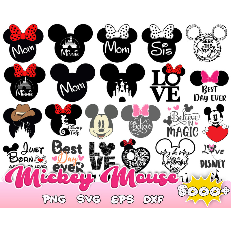 5000 Mickey Minnie SVG, Bundle Svg Png Dxf, Cricut, Disney Svg Cricut Printable Clipart Silhouette.jpg