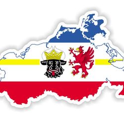mecklenburg vorpommern germany map sticker flag for laptop book fridge guitar motorcycle helmet toolbox door pc boat
