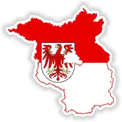 brandenburg germany map sticker flag for laptop book fridge guitar motorcycle helmet toolbox door pc boat