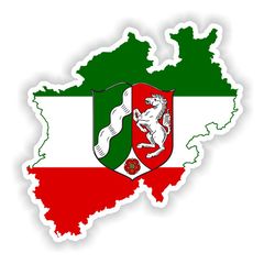 north rhine westphalia germany map sticker flag for laptop book fridge guitar motorcycle helmet toolbox door pc boat