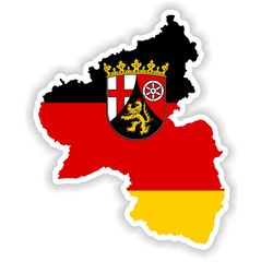 rhineland palatinate germany map sticker flag for laptop book fridge guitar motorcycle helmet toolbox door pc boat
