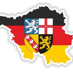 saarland germany map sticker flag for laptop book fridge guitar motorcycle helmet toolbox door pc boat