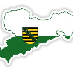 saxony germany map sticker flag for laptop book fridge guitar motorcycle helmet toolbox door pc boat