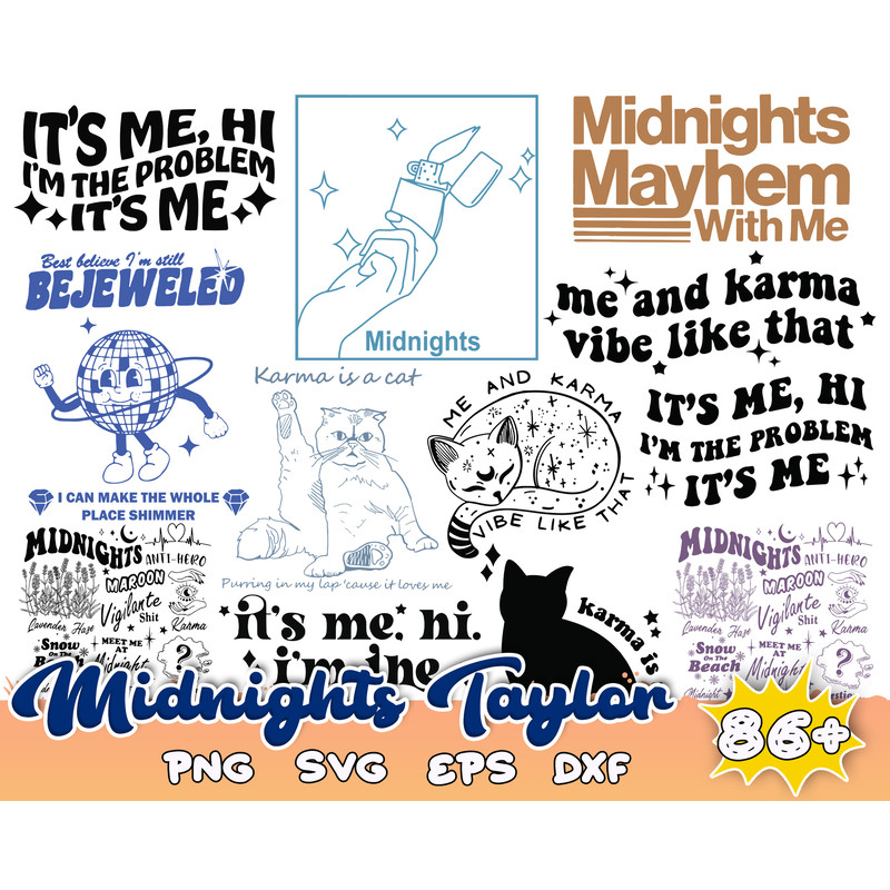 86 Meet Me At Midnight Design Svg cut file Silhouette, Cricut Digital file PDF PDF TS Inspired, Midnights Design png.jpg