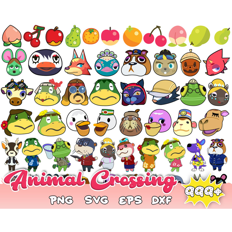Bundle Animal Crossing SVG Files for Cricut, Adobe Illustrator - Cut Files & More!.jpg