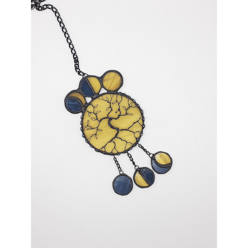 Moon Phases Stained Glass Ornament Tree Of Life Car Mirror Suncatcher Pagan Decor Celtic Good Luck Charm Unique Gift 6