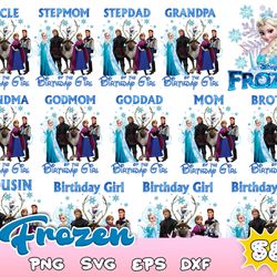 Frozen Birthday PNG, Frozen Clipart Bundle, Elsa PNG, Frozen 2 Clipart Olaf Instant Download, Frozen PNGs for Iron on ts