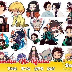 Kimetsu No Yaiba svg bundle 50,  Anime SVG, Anime Bundle svg, Anime digital download, Manga Download