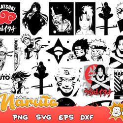 Naruto SVG Bundle, Anime Vector, Anime Cut file, Anime Clipart, Anime Silhouette, Anime Bundle