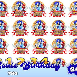 Sonic the Hedgehog Birthday Png, Sonic Birthday Party Png, Birthday Family  Png Digital
