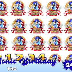 sonic the hedgehog birthday png, sonic birthday party png, birthday family png digital